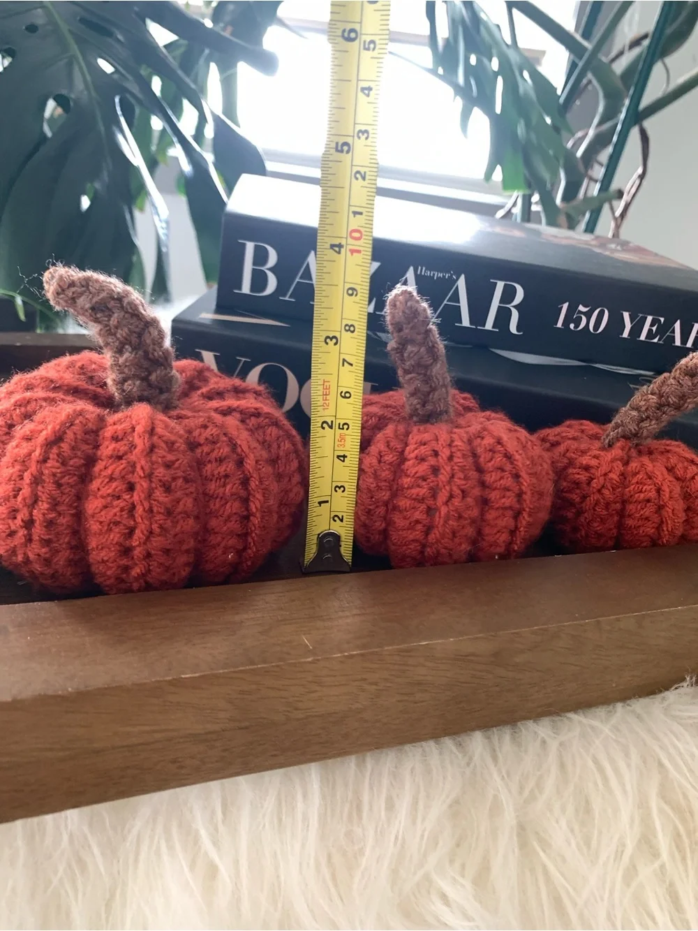 Autumn Fall Crochet Pumpkins set of three